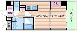 フォルテ福島 1DKの間取図画像