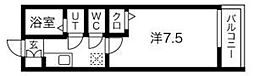 FRレジデンス飯田橋 1Kの間取図画像