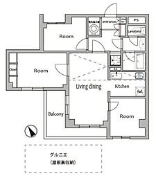 リエス綱島 3LDKの間取図画像