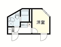 都営三田線 板橋区役所前駅 徒歩7分の賃貸マンション 4階1Kの間取り