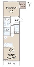 Nest下北沢 3階1LDKの間取り