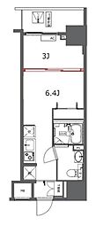 ジェノヴィア東神田グリーンヴェール 1DKの間取図画像