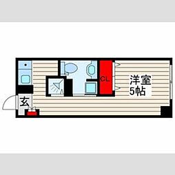 サンライズ江東 6階ワンルームの間取り