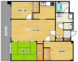 西新中央パーク・マンション 3LDKの間取図画像