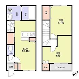 JR京浜東北・根岸線 大井町駅 徒歩7分の賃貸アパート 1階2LDKの間取り