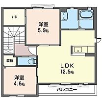 リビオンＢ 00202 ｜ 茨城県ひたちなか市東大島４丁目2-16（賃貸アパート2LDK・2階・59.00㎡） その2