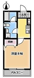 デュオ西川口 1Kの間取図画像