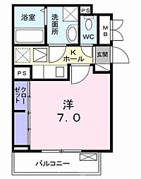 ベルアルカンシエル・S 1Kの間取図画像
