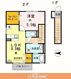 ファミーユ 1LDKの間取図画像