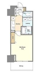 フロンティア新宿タワー 1Kの間取図画像