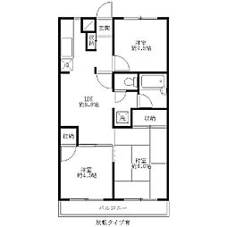 サンワパレス 3LDKの間取図画像