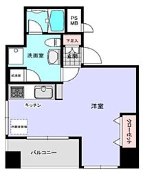 ライオンズマンション平河町 ワンルームの間取図画像