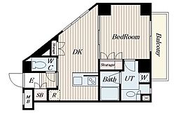 B-LOT小石川レジデンス 1DKの間取図画像