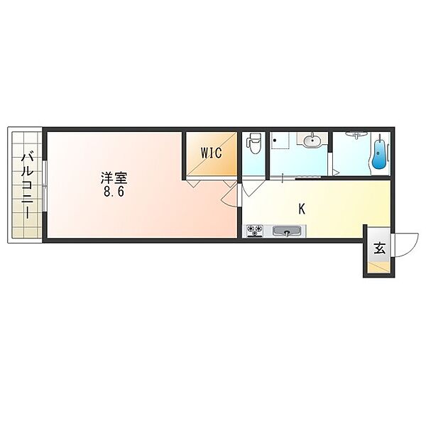 シャーメゾン　プランタン ｜大阪府東大阪市菱屋西１丁目(賃貸マンション1K・1階・33.13㎡)の写真 その2