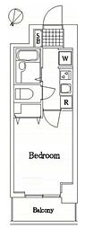 スカイコート品川仙台坂 1Kの間取図画像