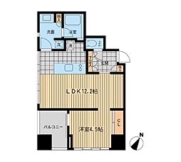 ウィルテラス勝どき 1LDKの間取図画像