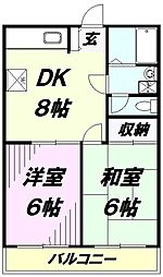 間取図画像 2DK