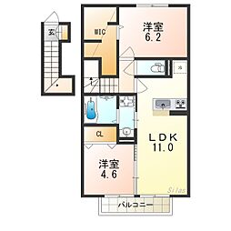 間取図画像 2LDK