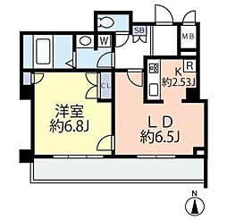 グランヴァン中野新橋 1LDKの間取図画像