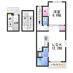 グレイスハウス 1LDKの間取図画像