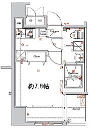 ディアレイシャス新宿中落合 1Kの間取図画像