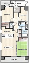 コスモ入谷シティフォルム 3LDKの間取図画像
