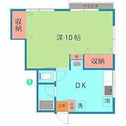第7セドロ 1DKの間取図画像