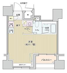 アネーロ銀座 3階1Kの間取り