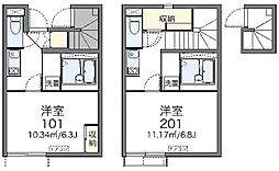 レオネクストショー 1Kの間取図画像