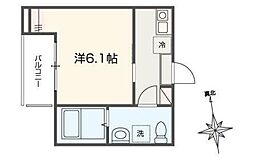 Fiorito六実 1Kの間取図画像