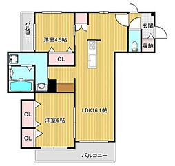 Ｌｕｍｉｅｒｅ ｄｅ ｓｏｌｅｉｌ 1階2LDKの間取り