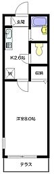 K'sハウス 1Kの間取図画像