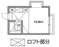 ウィル東府中2 ワンルームの間取図画像