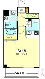 リバーストーン神大寺7 1Kの間取図画像