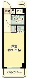 ナビ新桜台 ワンルームの間取図画像