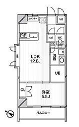 ELSTANZA文京千駄木 1LDKの間取図画像