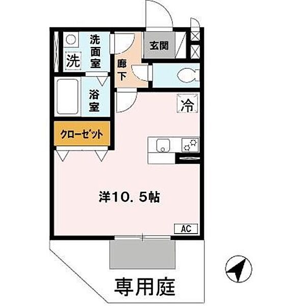 シェルズレイク日根野　B ｜大阪府泉佐野市日根野(賃貸アパート1R・1階・29.44㎡)の写真 その2