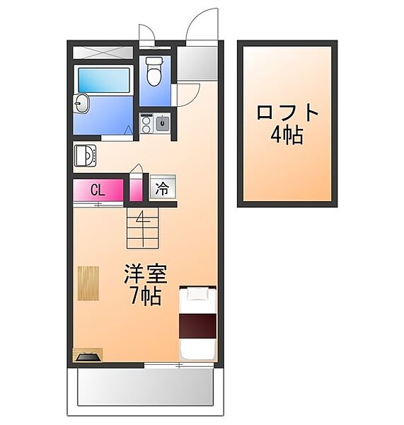 レオパレスクレール ｜大阪府泉大津市東助松町４丁目(賃貸マンション1K・2階・20.28㎡)の写真 その2