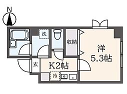 ブルーム・永福町 1Kの間取図画像