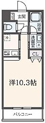 Fierte高波 3階ワンルームの間取り