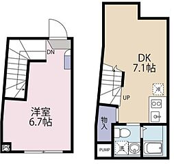 HJ PLACE NISHIHARA 地下1階1DKの間取り