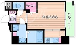 ミラージュパレス北梅田 1Kの間取図画像