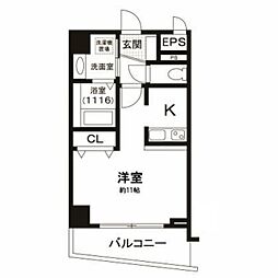 サンタグリュス・武蔵小山 ワンルームの間取図画像