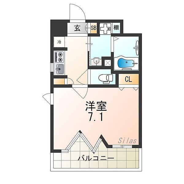 アーバンウェル茨木 ｜大阪府茨木市双葉町(賃貸マンション1K・5階・25.20㎡)の写真 その2