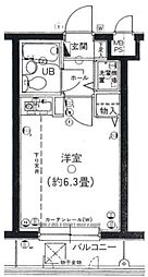 オリンポス大森 3階1Kの間取り