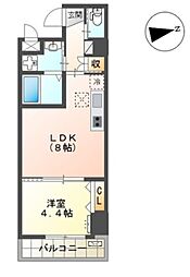 サンフォレスト成和2 1LDKの間取図画像