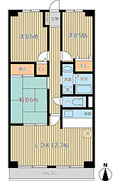 パークフィールド志木 3LDKの間取図画像