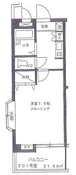 ルミストラル 1Kの間取図画像