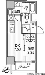 SEASONFLATS浅草言問道り 1DKの間取図画像