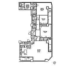 ＭＦＰＲ目黒タワー 25階3LDKの間取り